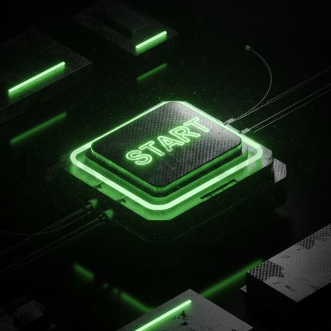 Cinematic Neon Cta Button 3D Green Neon Glow 2025 – 8K Minimal Black UI Mockup MKT GLS 1098