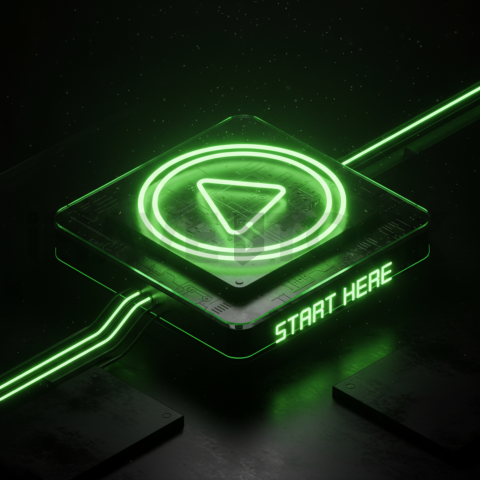 Cinematic Neon Cta Button 3D Green Neon Glow 2025 – 8K Minimal Black UI Mockup MKT GLS 1353