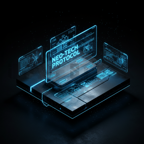 Cyberpunk Dark Terminal Code Mockup Blue Electric Glow 2025 – 8K Minimal Black UI Mockup MKT GLS 0860