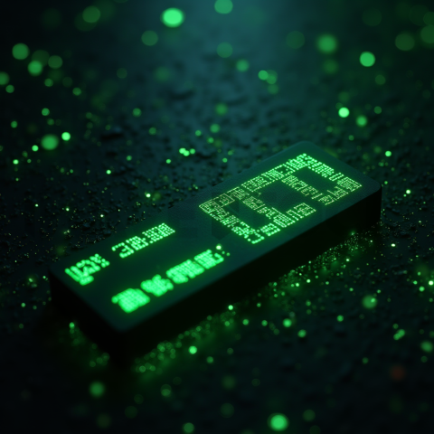 Cyberpunk Dark Terminal Code Mockup Green Neon Glow 2025 – 8K Minimal Black UI Mockup MKT GLS 0258