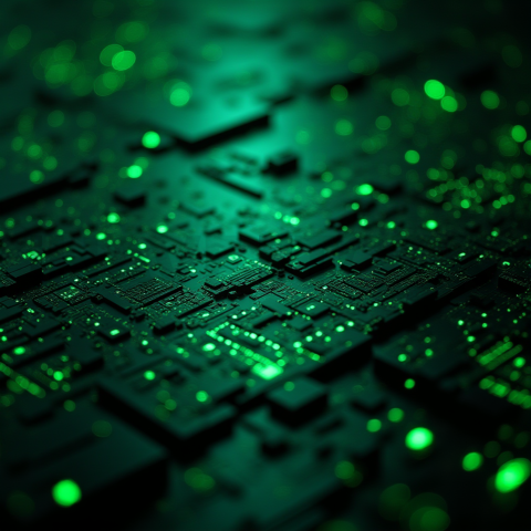 Cyberpunk Dark Terminal Code Mockup Green Neon Glow 2025 – 8K Minimal Black UI Mockup MKT GLS 0754