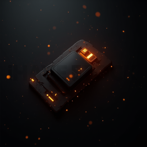 Dark Interface Toggle Switch Amber Glow 2025 – 8K Minimal Black UI Mockup MKT GLS 0690