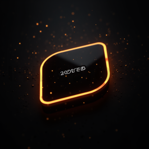 Dark Interface Toggle Switch Amber Glow 2025 – 8K Minimal Black UI Mockup MKT GLS 0769