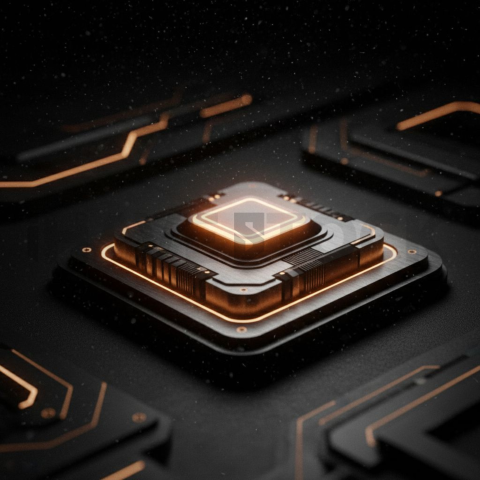 Dark Interface Toggle Switch Amber Glow 2025 – 8K Minimal Black UI Mockup MKT GLS 0967