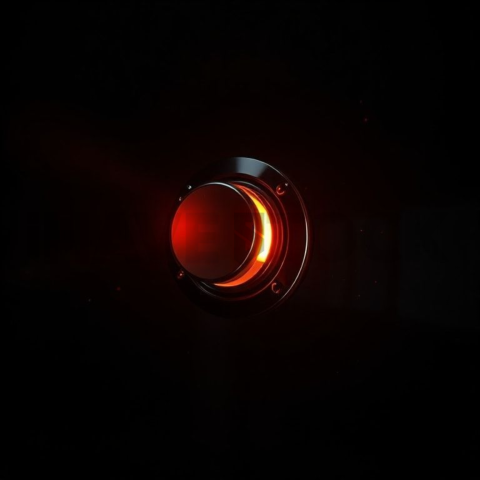 Dark Interface Toggle Switch Amber Glow 2025 – 8K Minimal Black UI Mockup MKT GLS 1196