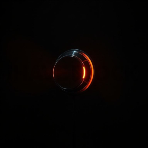 Dark Interface Toggle Switch Amber Glow 2025 – 8K Minimal Black UI Mockup MKT GLS 1266