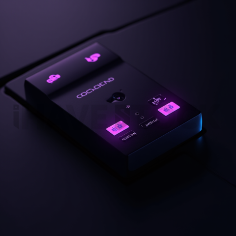 Dark Interface Toggle Switch Purple Glow 2025 – 8K Minimal Black UI Mockup MKT GLS 0945