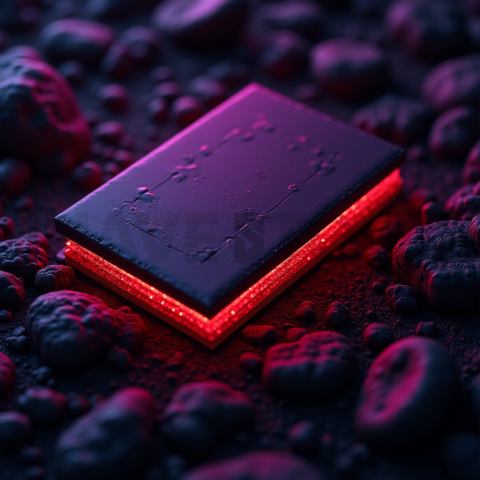 Dark Neumorphic Card Layout Magenta Glow 2025 – 8K Minimal Black UI Mockup MKT GLS 0353