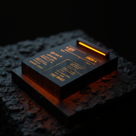 Dark Pricing Table Ui Component Amber Glow 2025 – 8K Minimal Black UI Mockup MKT GLS 0761