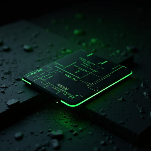 Dark Pricing Table Ui Component Green Neon Glow 2025 – 8K Minimal Black UI Mockup MKT GLS 0206