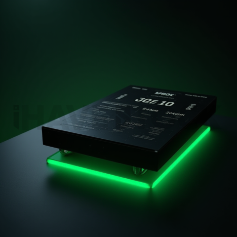 Dark Pricing Table Ui Component Green Neon Glow 2025 – 8K Minimal Black UI Mockup MKT GLS 0276