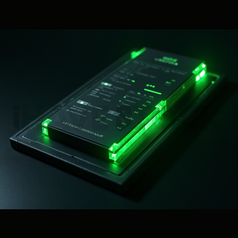 Dark Pricing Table Ui Component Green Neon Glow 2025 – 8K Minimal Black UI Mockup MKT GLS 0681