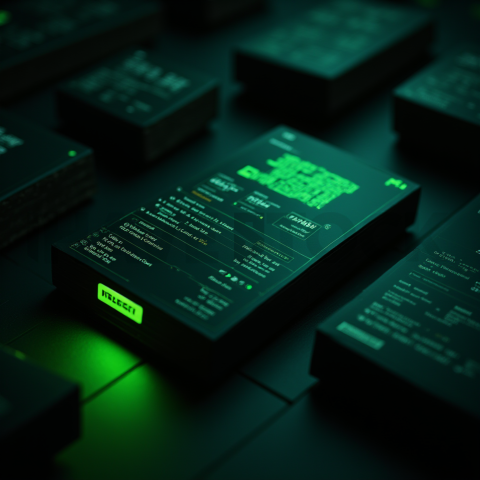 Dark Pricing Table Ui Component Green Neon Glow 2025 – 8K Minimal Black UI Mockup MKT GLS 0693