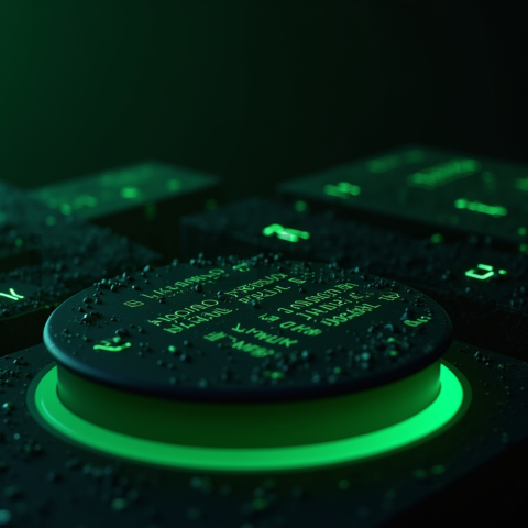 Dark Pricing Table Ui Component Green Neon Glow 2025 – 8K Minimal Black UI Mockup MKT GLS 0969