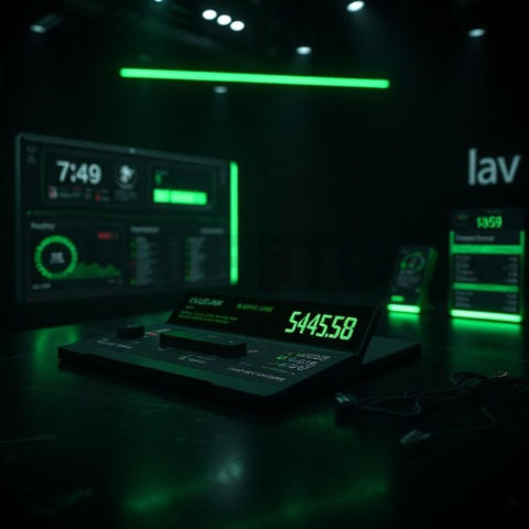 Dark Pricing Table Ui Component Green Neon Glow 2025 – 8K Minimal Black UI Mockup MKT GLS 1199