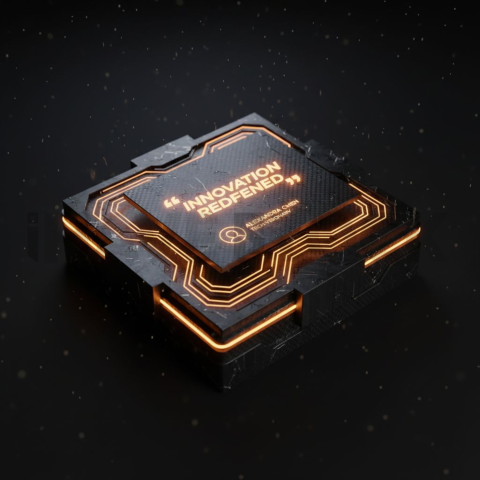 Dark Testimonial Ui Block Amber Glow 2025 – 8K Minimal Black UI Mockup MKT GLS 0101