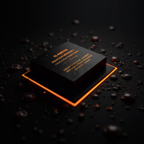 Dark Testimonial Ui Block Amber Glow 2025 – 8K Minimal Black UI Mockup MKT GLS 0903