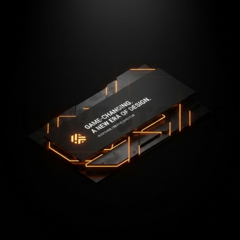 Dark Testimonial Ui Block Amber Glow 2025 – 8K Minimal Black UI Mockup MKT GLS 1154