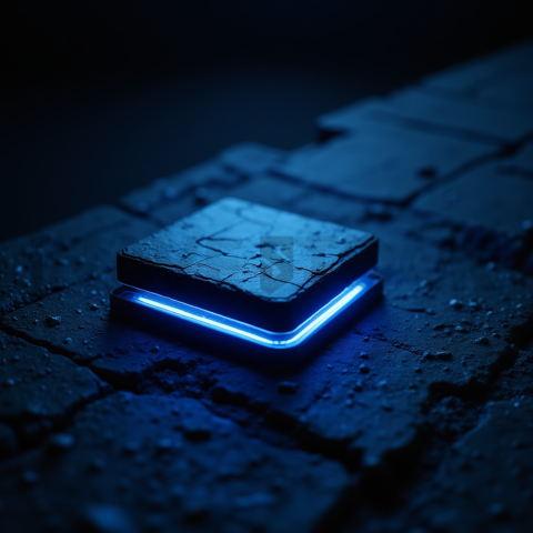 Dark Testimonial Ui Block Blue Electric Glow 2025 – 8K Minimal Black UI Mockup MKT GLS 0983