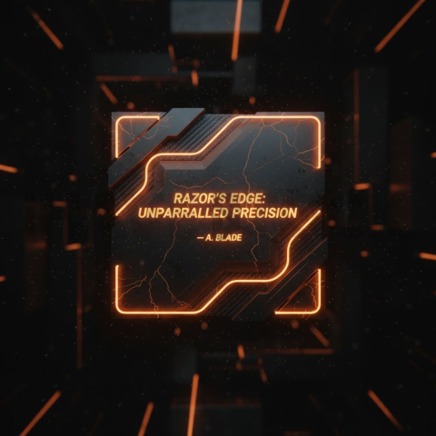 Dark Testimonial Ui Block Orange Fire Glow 2025 – 8K Minimal Black UI Mockup MKT GLS 1116