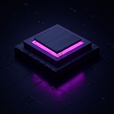 Dark Testimonial Ui Block Purple Glow 2025 – 8K Minimal Black UI Mockup MKT GLS 0939