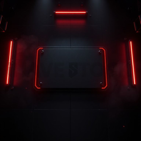 Dark Testimonial Ui Block Red Glow 2025 – 8K Minimal Black UI Mockup MKT GLS 1274