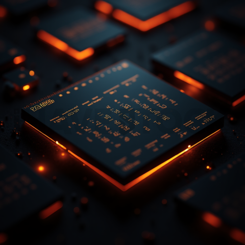 Dark Mode Calendar Ui Mockup Orange Fire Glow 2025 – 8K Minimal Black UI Mockup MKT GLS 0316