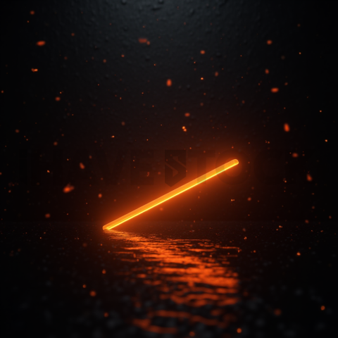 Iphone 16 Pro Max Dramatic Shadow Render Orange Fire Glow 2025 – 8K Minimal Black UI Mockup MKT GLS 0322