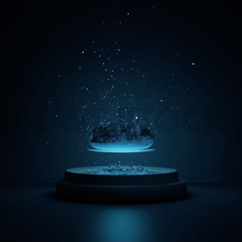 Macbook Pro 16 Floating Dark Mockup Cyan Glow 2025 – 8K Minimal Black UI Mockup MKT GLS 0736