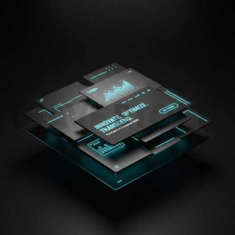 Minimal Black Saas Hero Section Layout Cyan Glow 2025 – 8K Minimal Black UI Mockup MKT GLS 0844
