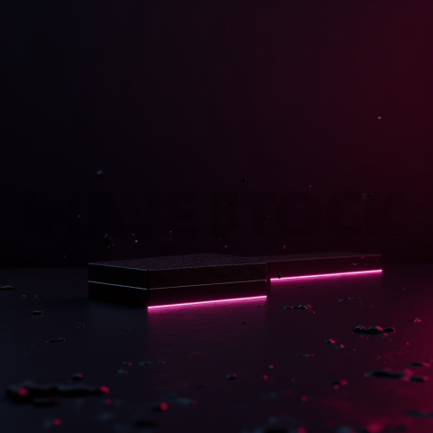 Minimal Black Saas Hero Section Layout Magenta Glow 2025 – 8K Minimal Black UI Mockup MKT GLS 0184