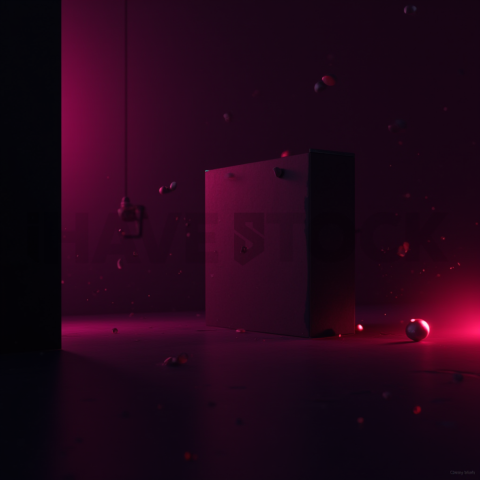 Minimal Black Saas Hero Section Layout Magenta Glow 2025 – 8K Minimal Black UI Mockup MKT GLS 0750