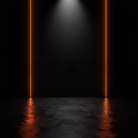 Minimal Black Saas Hero Section Layout Orange Fire Glow 2025 – 8K Minimal Black UI Mockup MKT GLS 0304