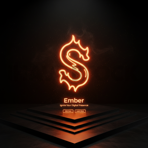 Minimal Black Saas Hero Section Layout Orange Fire Glow 2025 – 8K Minimal Black UI Mockup MKT GLS 0850