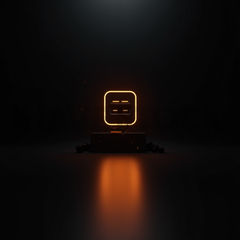 Minimal Dark Login Form Ui Amber Glow 2025 – 8K Minimal Black UI Mockup MKT GLS 0935