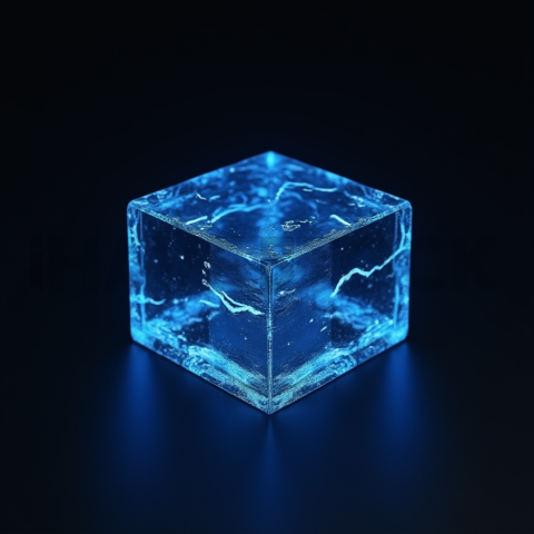 Minimalism Glassmorphism Block Blue Electric Glow 2025 – 8K Minimal Black UI Mockup MKT GLS 0691