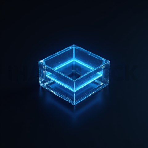 Minimalism Glassmorphism Block Blue Electric Glow 2025 – 8K Minimal Black UI Mockup MKT GLS 0725