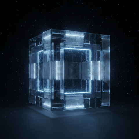 Minimalism Glassmorphism Block Blue Electric Glow 2025 – 8K Minimal Black UI Mockup MKT GLS 0841