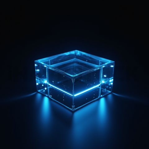 Minimalism Glassmorphism Block Blue Electric Glow 2025 – 8K Minimal Black UI Mockup MKT GLS 0973