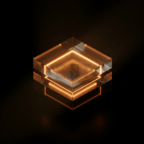 Minimalism Glassmorphism Block Orange Fire Glow 2025 – 8K Minimal Black UI Mockup MKT GLS 0233