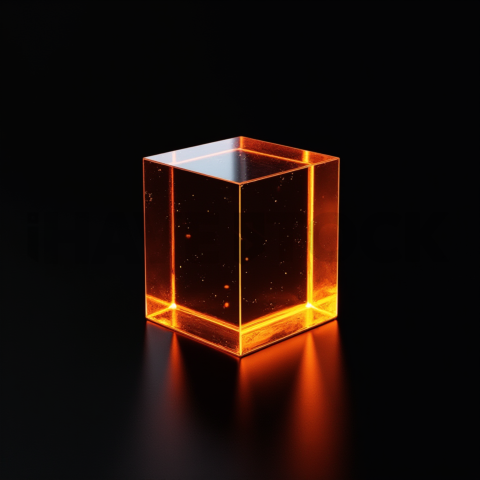 Minimalism Glassmorphism Block Orange Fire Glow 2025 – 8K Minimal Black UI Mockup MKT GLS 0714
