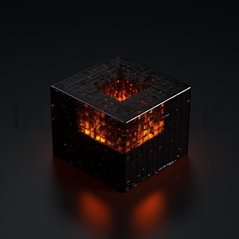 Minimalism Glassmorphism Block Orange Fire Glow 2025 – 8K Minimal Black UI Mockup MKT GLS 0805
