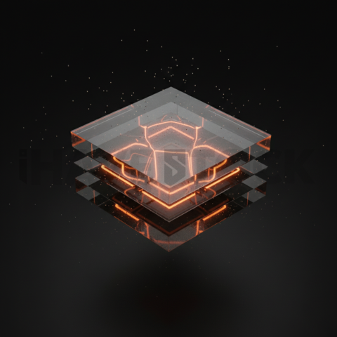 Minimalism Glassmorphism Block Orange Fire Glow 2025 – 8K Minimal Black UI Mockup MKT GLS 1120