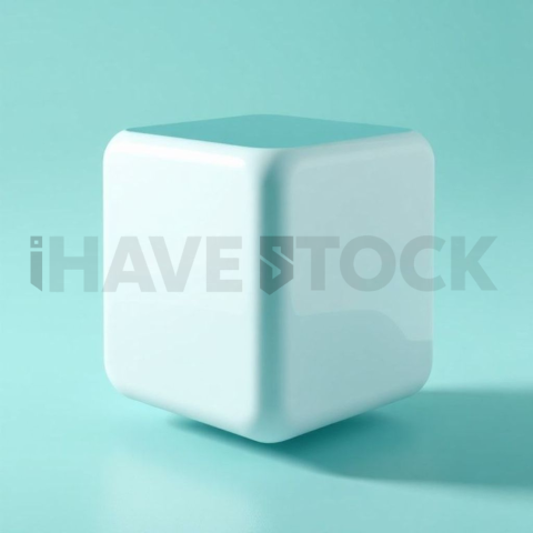 3D Analytics Cube Teal Glossy series 821