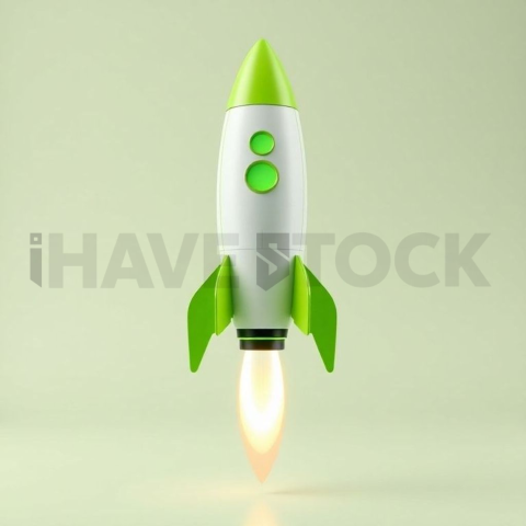 3D Rocket Booster Lime Green series 809