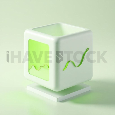 3D Analytics Cube Lime Green series 787
