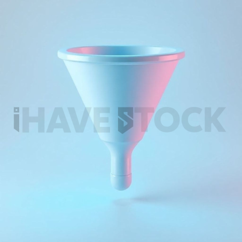 3D Funnel Icon Cyan Neon series 790