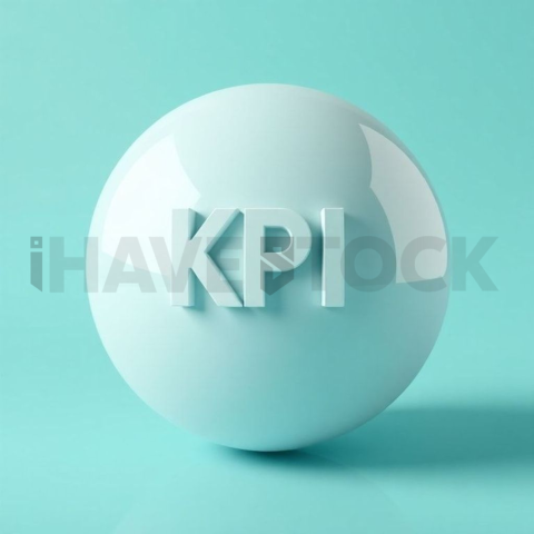 3D Kpi Sphere Teal Glossy series 782