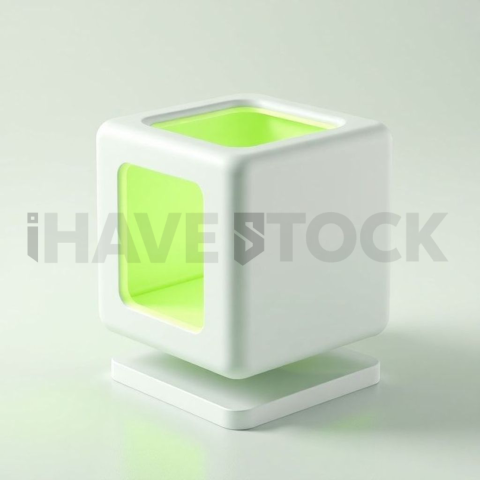 3D Analytics Cube Lime Green series 777