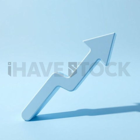 3D Growth Arrow Electric Blue series 780